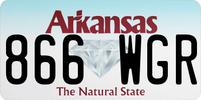AR license plate 866WGR