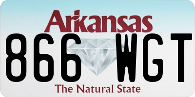 AR license plate 866WGT