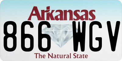AR license plate 866WGV