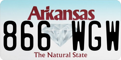 AR license plate 866WGW