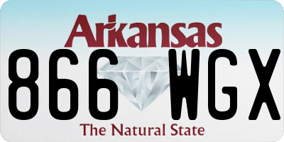 AR license plate 866WGX