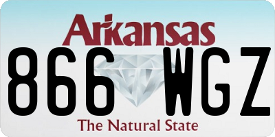 AR license plate 866WGZ