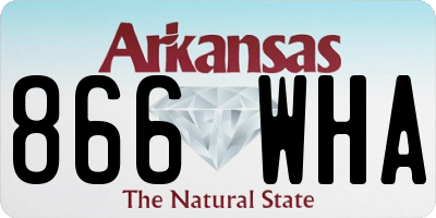 AR license plate 866WHA