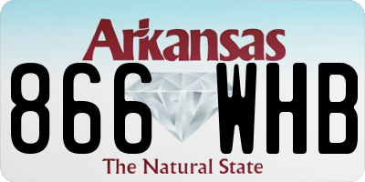 AR license plate 866WHB