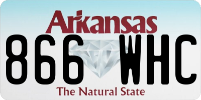 AR license plate 866WHC