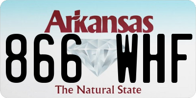 AR license plate 866WHF