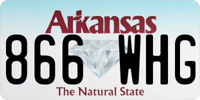 AR license plate 866WHG