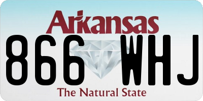 AR license plate 866WHJ