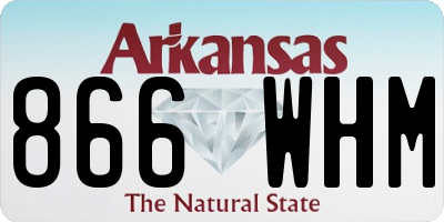 AR license plate 866WHM
