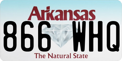 AR license plate 866WHQ