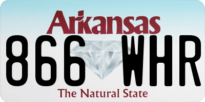 AR license plate 866WHR