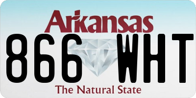 AR license plate 866WHT