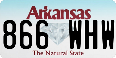 AR license plate 866WHW