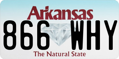 AR license plate 866WHY