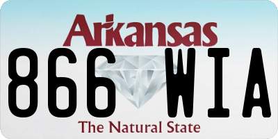 AR license plate 866WIA