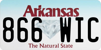 AR license plate 866WIC