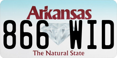 AR license plate 866WID