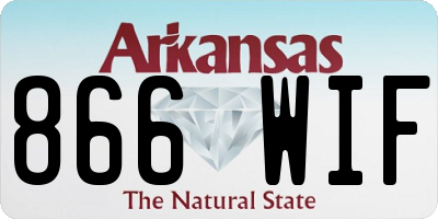 AR license plate 866WIF