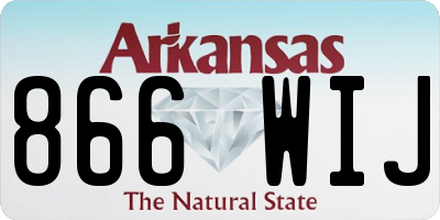 AR license plate 866WIJ