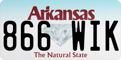 AR license plate 866WIK