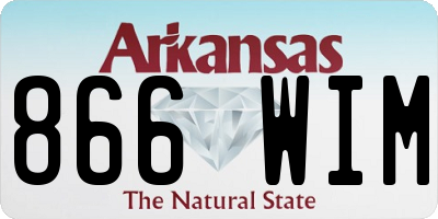 AR license plate 866WIM