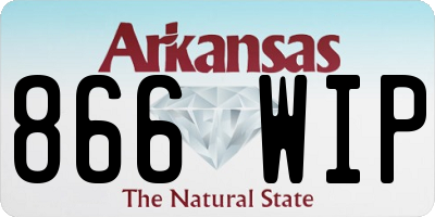 AR license plate 866WIP