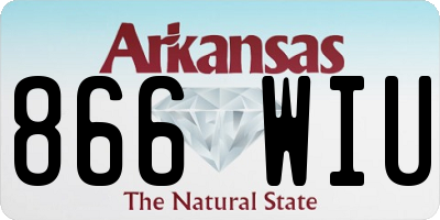 AR license plate 866WIU