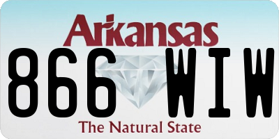 AR license plate 866WIW