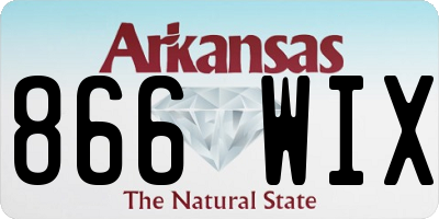 AR license plate 866WIX