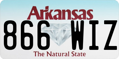 AR license plate 866WIZ