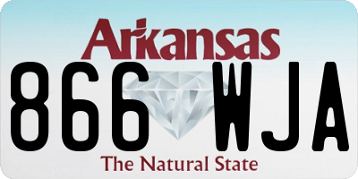 AR license plate 866WJA