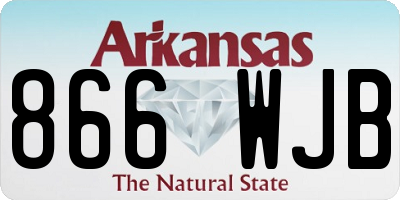 AR license plate 866WJB