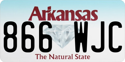 AR license plate 866WJC