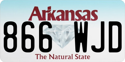 AR license plate 866WJD