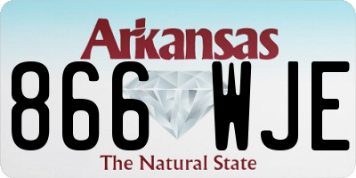 AR license plate 866WJE