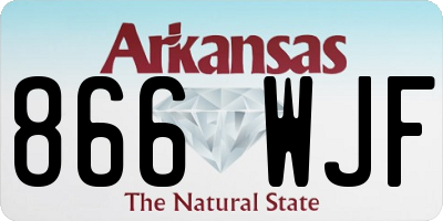 AR license plate 866WJF