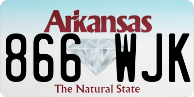 AR license plate 866WJK