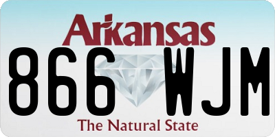 AR license plate 866WJM
