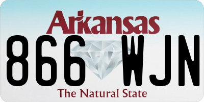 AR license plate 866WJN