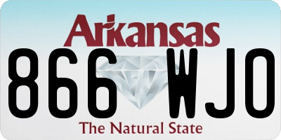 AR license plate 866WJO