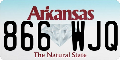 AR license plate 866WJQ