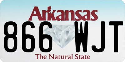 AR license plate 866WJT