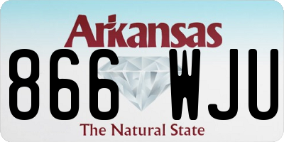 AR license plate 866WJU