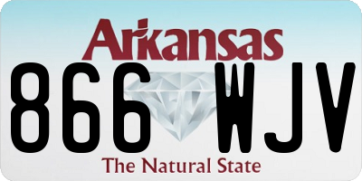 AR license plate 866WJV