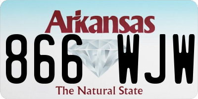 AR license plate 866WJW
