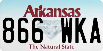 AR license plate 866WKA