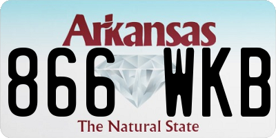 AR license plate 866WKB