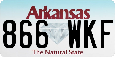 AR license plate 866WKF