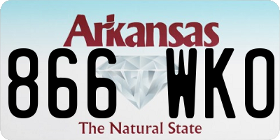 AR license plate 866WKO