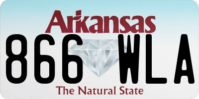 AR license plate 866WLA